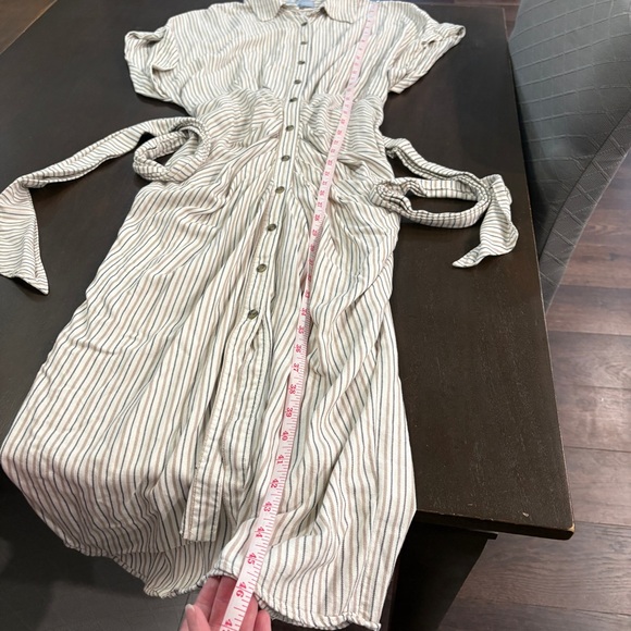 Antonio Melani Striped Collar Button Front Shirt Dress Size 12 - Picture 7 of 8